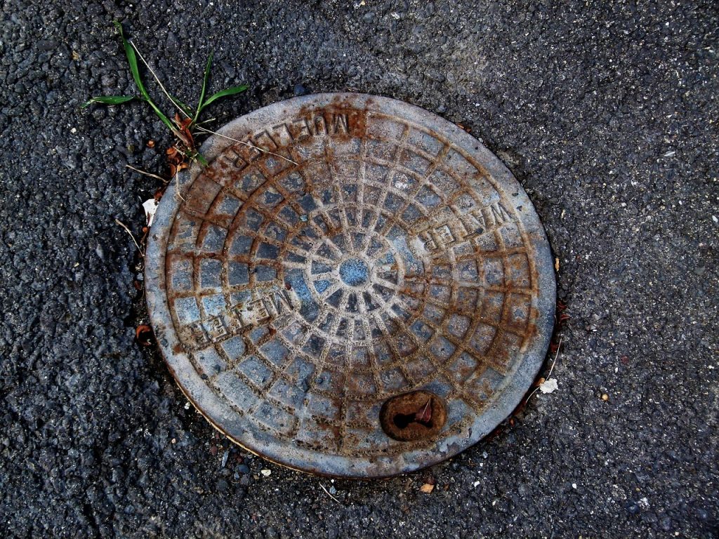 manhole cover, manhole, street